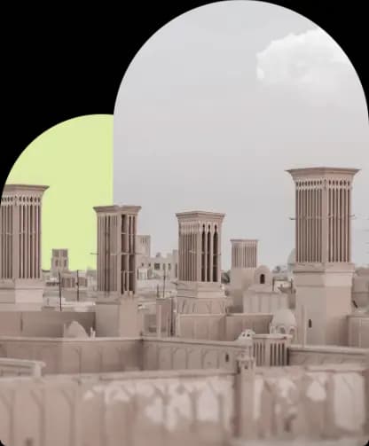 نمایی از بادگیرها